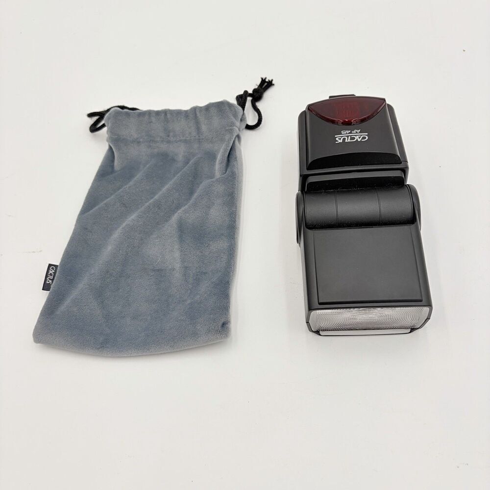 Cactus AF45 TTL Flash for Canon E-TTL Shoe Mount Flash Tested Working w/Pouch